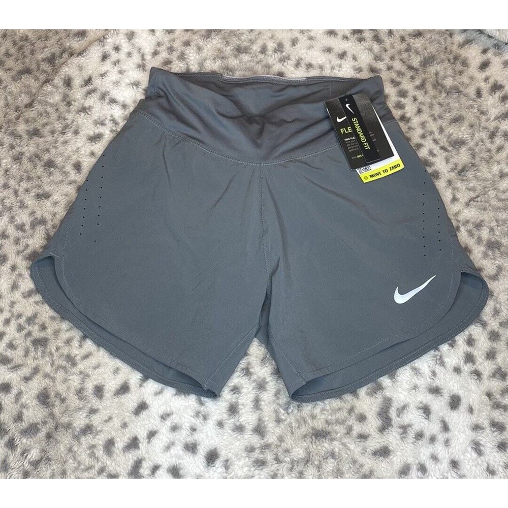 Women's NWT Nike Flex Move to Zero Gray Athletic Wear Dri-Fit Shorts Sz. XS